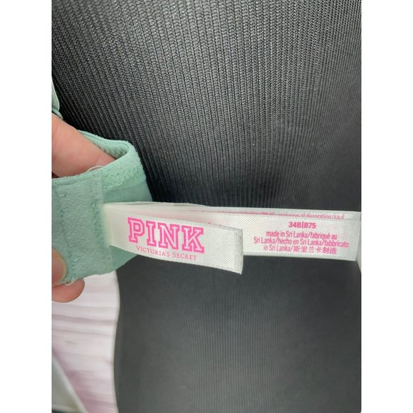 PINK by Victoria's Secret Mint Green Wear Everywhere Wireless Push-Up Bra Size 3 - Picture 3 of 7